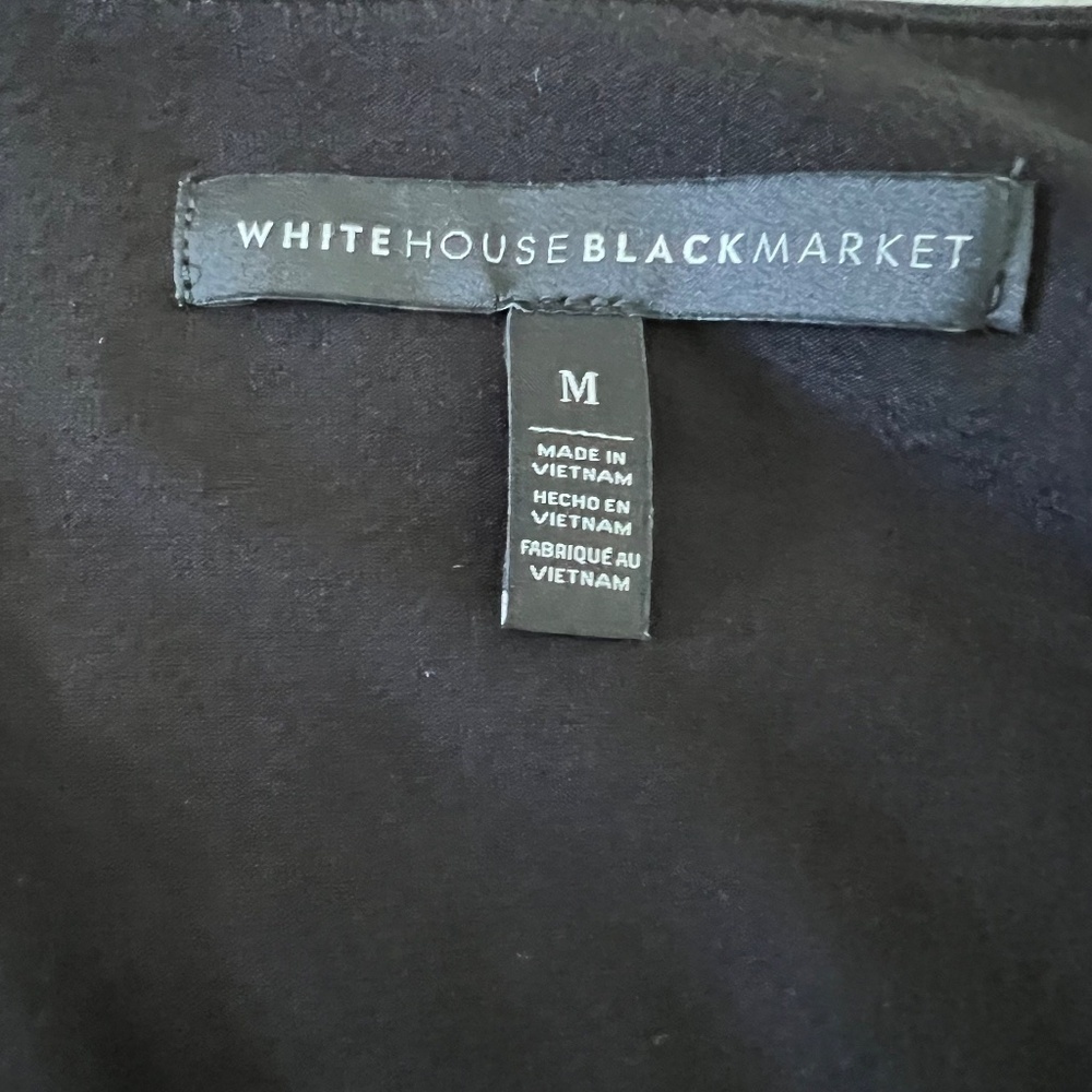 White House Black Market Black Layered Boatneck Tunic With 3/4 Sleeves Size M - Picture 6 of 6